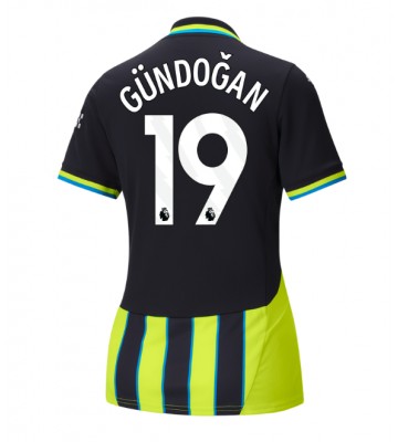 Manchester City Ilkay Gundogan #19 Segunda Equipación Mujer 2024-25 Manga Corta